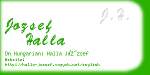 jozsef halla business card